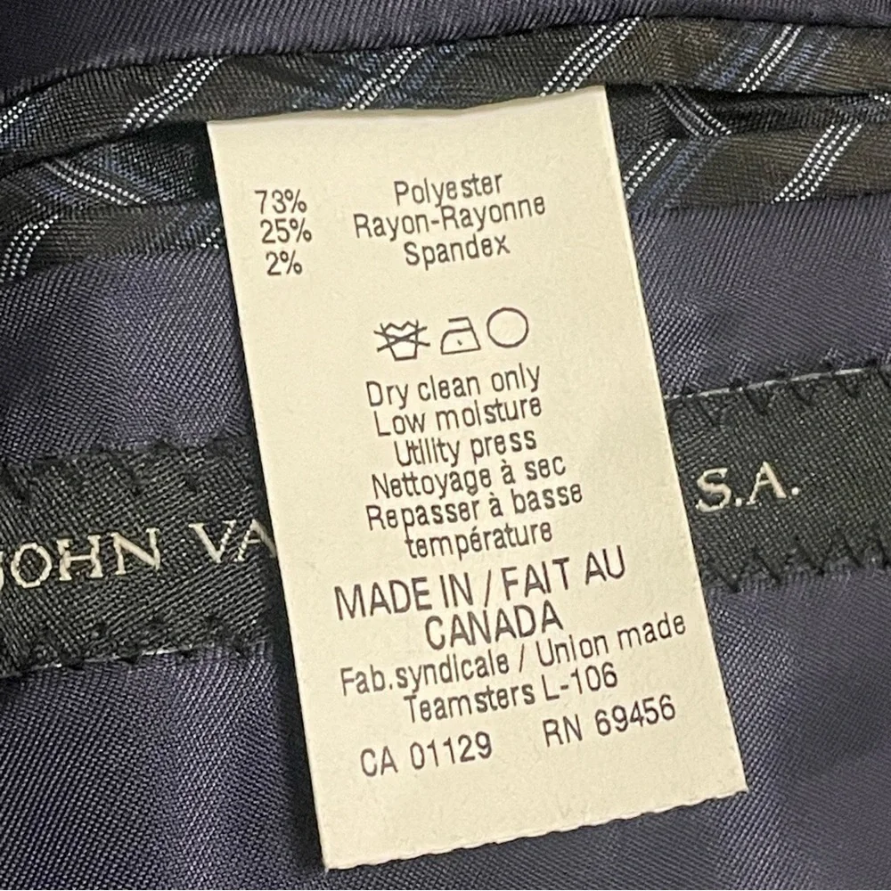 John Varvatos USA Men's 2-Button Blazer Gray Lined Size 40R
